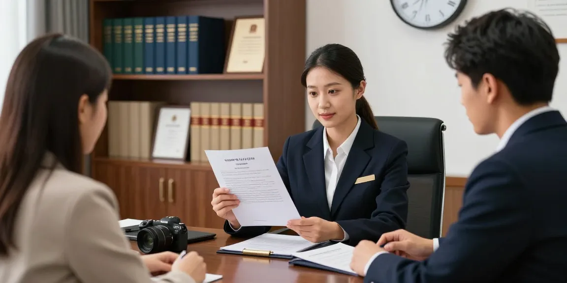 Apostille near me services in a professional office setting with clients consulting a notary public.
